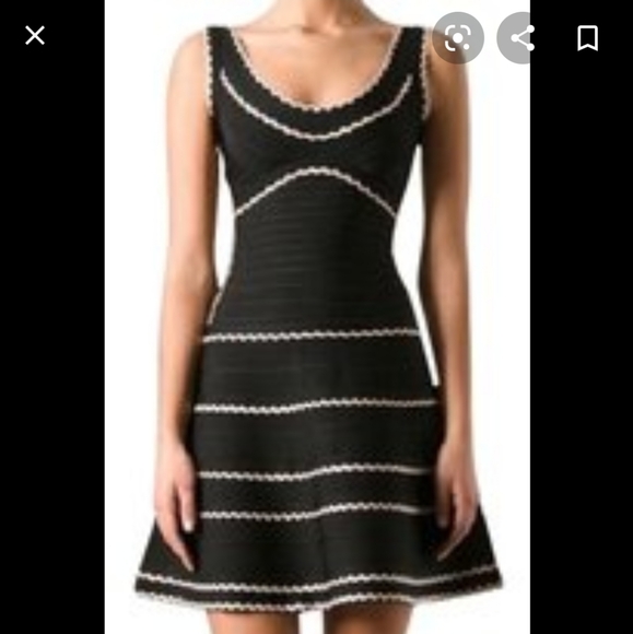 NEW Herve Leger Hanah Fit and Flare Dress … - Picture 9 of 10